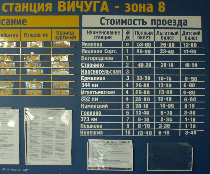 Расписание городских автобусов вичуги