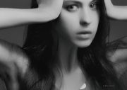 Portrait. Glamor. Fashion model. Studio experiments in the secret studio A. Krivitsky.