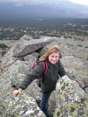 At the top