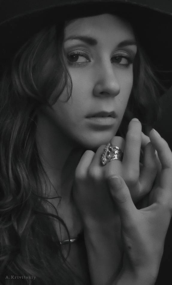 Portrait. Studio. Photo model.