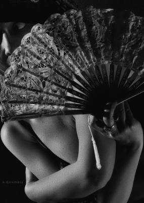 Theatrical fan of ancient Egyptian origin. Special Studio A. Krivitsky.